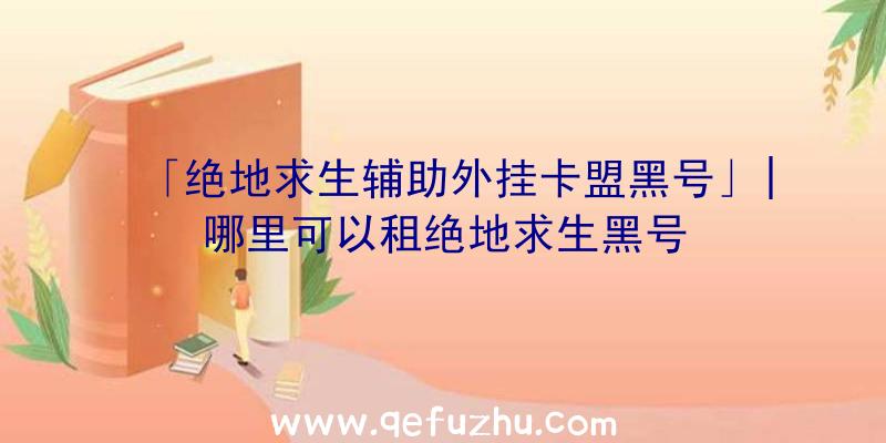 「绝地求生辅助外挂卡盟黑号」|哪里可以租绝地求生黑号